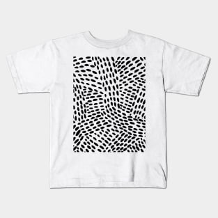 Dotted lines - black and white Kids T-Shirt